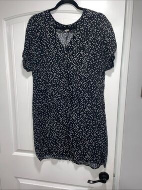GAP Black Mini Dress with White Dot Print